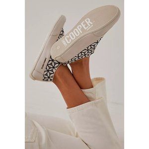 Free People Candace Cooper Kaleidoscope Court Sneakers Cream Black Size 36